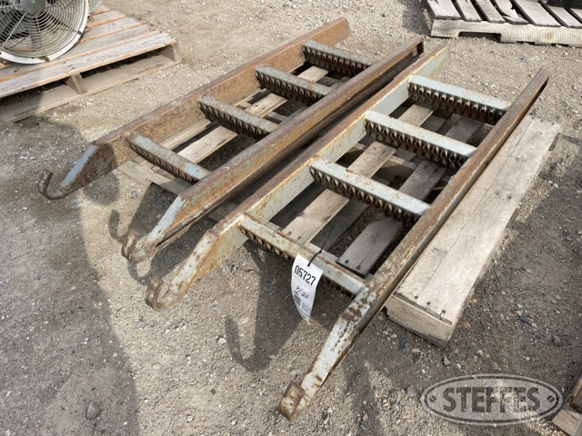 (2) Steep steel ladders